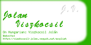 jolan viszkocsil business card