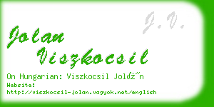 jolan viszkocsil business card